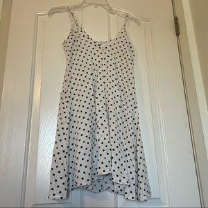 SELL OR DONATE MSBASIC XS Black White Polka Dot Swing Dress